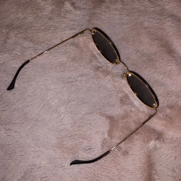 Anthropologie Round Sunglasses Hippie Boho Style LIKE NEW black & gold main image 9
